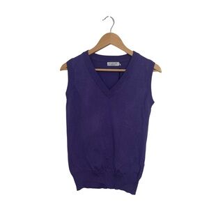 EIMIN Purple V-Neck Sweater Vest